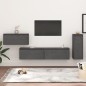 vidaXL TV-Schränke 4 Stk. Grau Massivholz Kiefer vidaXL TV-Schränke 4 Stk. Grau Massivholz Kiefer