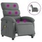 vidaXL Massagesessel Elektrisch Dunkelgrau Stoff vidaXL Massagesessel Elektrisch Dunkelgrau Stoff