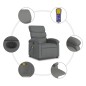 vidaXL Massagesessel Elektrisch Dunkelgrau Stoff vidaXL Massagesessel Elektrisch Dunkelgrau Stoff