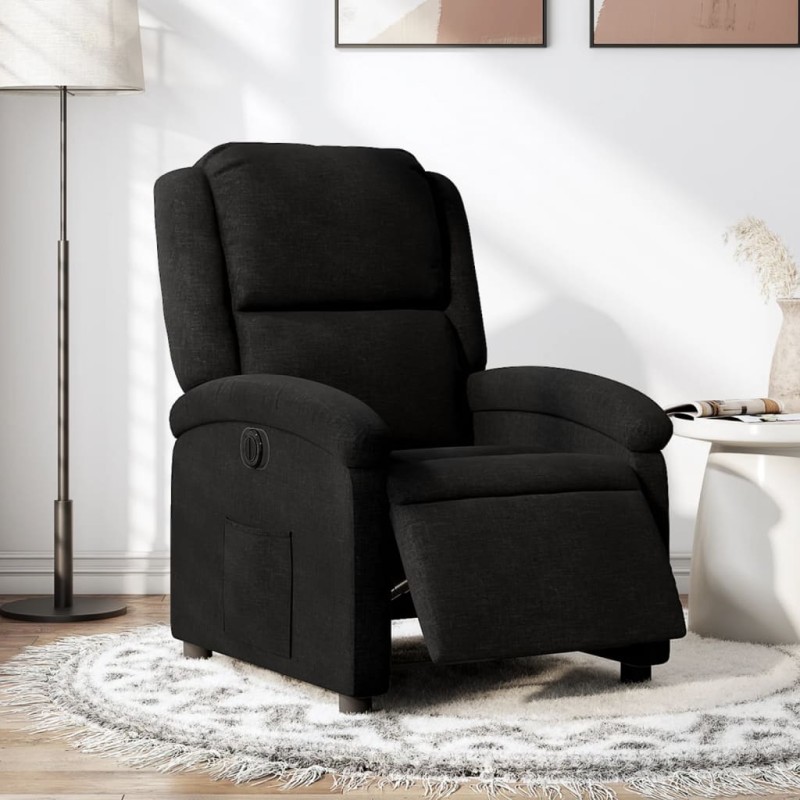 vidaXL Relaxsessel Elektrisch Schwarz Stoff vidaXL Relaxsessel Elektrisch Schwarz Stoff