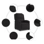 vidaXL Relaxsessel Elektrisch Schwarz Stoff vidaXL Relaxsessel Elektrisch Schwarz Stoff