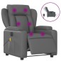 vidaXL Massagesessel Elektrisch Grau Kunstleder vidaXL Massagesessel Elektrisch Grau Kunstleder