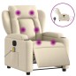 vidaXL Massagesessel Elektrisch Creme Stoff vidaXL Massagesessel Elektrisch Creme Stoff