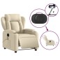 vidaXL Massagesessel Elektrisch Creme Stoff vidaXL Massagesessel Elektrisch Creme Stoff