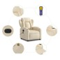 vidaXL Massagesessel Elektrisch Creme Stoff vidaXL Massagesessel Elektrisch Creme Stoff