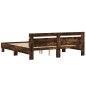vidaXL Bettgestell mit Kopfteil Räuchereiche 160x200 cm Holzwerkstoff vidaXL Bettgestell mit Kopfteil Räuchereiche 160x200 cm Holzwerkstoff