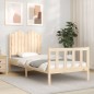 Bettgestell mit Kopfteil 90x190 cm Massivholz Bettgestell mit Kopfteil 90x190 cm Massivholz