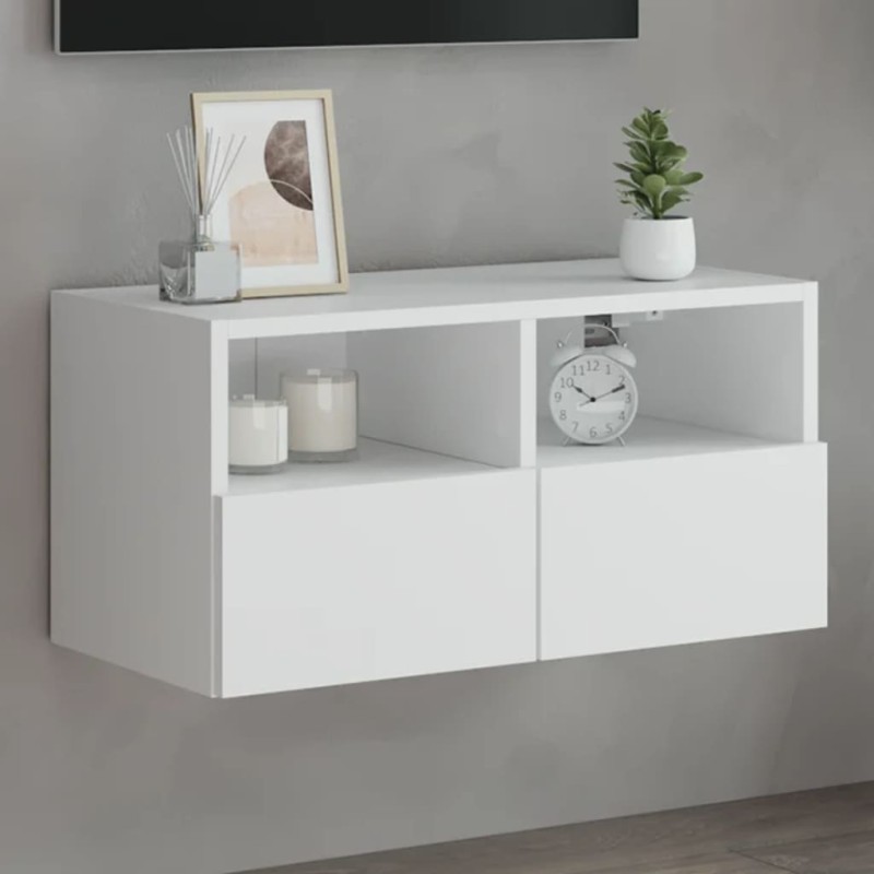 vidaXL TV-Wandschrank Weiß 60x30x30 cm Holzwerkstoff vidaXL TV-Wandschrank Weiß 60x30x30 cm Holzwerkstoff