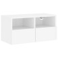 vidaXL TV-Wandschrank Weiß 60x30x30 cm Holzwerkstoff vidaXL TV-Wandschrank Weiß 60x30x30 cm Holzwerkstoff