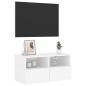 vidaXL TV-Wandschrank Weiß 60x30x30 cm Holzwerkstoff vidaXL TV-Wandschrank Weiß 60x30x30 cm Holzwerkstoff