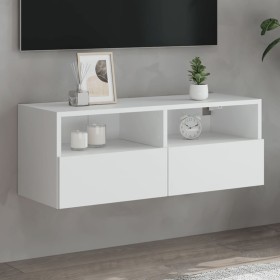 vidaXL TV-Wandschrank Weiß 80x30x30 cm Holzwerkstoff