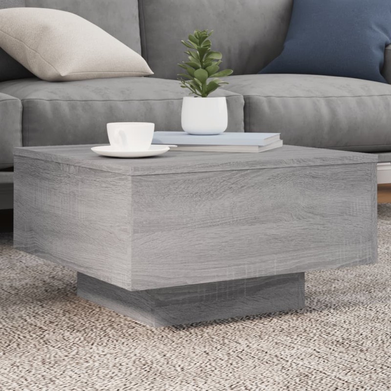 vidaXL Couchtisch Grau Sonoma 55x55x31 cm Holzwerkstoff vidaXL Couchtisch Grau Sonoma 55x55x31 cm Holzwerkstoff