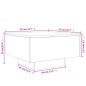vidaXL Couchtisch Grau Sonoma 55x55x31 cm Holzwerkstoff vidaXL Couchtisch Grau Sonoma 55x55x31 cm Holzwerkstoff