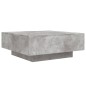 vidaXL Couchtisch mit LED-Leuchten Betongrau 80x80x31 cm vidaXL Couchtisch mit LED-Leuchten Betongrau 80x80x31 cm