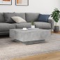 vidaXL Couchtisch mit LED-Leuchten Betongrau 80x80x31 cm vidaXL Couchtisch mit LED-Leuchten Betongrau 80x80x31 cm