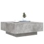 vidaXL Couchtisch mit LED-Leuchten Betongrau 80x80x31 cm vidaXL Couchtisch mit LED-Leuchten Betongrau 80x80x31 cm