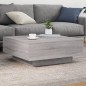 vidaXL Couchtisch mit LED-Leuchten Grau Sonoma 80x80x31 cm vidaXL Couchtisch mit LED-Leuchten Grau Sonoma 80x80x31 cm