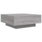 vidaXL Couchtisch mit LED-Leuchten Grau Sonoma 80x80x31 cm vidaXL Couchtisch mit LED-Leuchten Grau Sonoma 80x80x31 cm