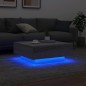 vidaXL Couchtisch mit LED-Leuchten Grau Sonoma 80x80x31 cm vidaXL Couchtisch mit LED-Leuchten Grau Sonoma 80x80x31 cm