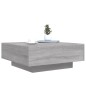 vidaXL Couchtisch mit LED-Leuchten Grau Sonoma 80x80x31 cm vidaXL Couchtisch mit LED-Leuchten Grau Sonoma 80x80x31 cm