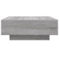 vidaXL Couchtisch mit LED-Leuchten Grau Sonoma 80x80x31 cm vidaXL Couchtisch mit LED-Leuchten Grau Sonoma 80x80x31 cm