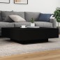 vidaXL Couchtisch mit LED-Leuchten Schwarz 100x100x31 cm vidaXL Couchtisch mit LED-Leuchten Schwarz 100x100x31 cm