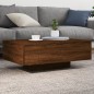 vidaXL Couchtisch mit LED-Leuchten Braun Eichen-Optik 85x55x31 cm vidaXL Couchtisch mit LED-Leuchten Braun Eichen-Optik 85x55x31 cm