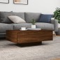 vidaXL Couchtisch mit LED-Leuchten Braun Eichen-Optik 85x55x31 cm vidaXL Couchtisch mit LED-Leuchten Braun Eichen-Optik 85x55x31 cm
