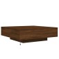 vidaXL Couchtisch mit LED-Leuchten Braun Eichen-Optik 100x100x31 cm vidaXL Couchtisch mit LED-Leuchten Braun Eichen-Optik 100x100x31 cm
