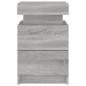 vidaXL Nachttisch mit LED-Leuchten Grau Sonoma 35x39x55 cm vidaXL Nachttisch mit LED-Leuchten Grau Sonoma 35x39x55 cm