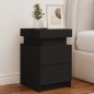 vidaXL Nachttische mit LED-Leuchten 2 Stk. Schwarz 35x39x55 cm vidaXL Nachttische mit LED-Leuchten 2 Stk. Schwarz 35x39x55 cm