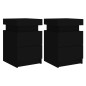 vidaXL Nachttische mit LED-Leuchten 2 Stk. Schwarz 35x39x55 cm vidaXL Nachttische mit LED-Leuchten 2 Stk. Schwarz 35x39x55 cm