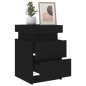 vidaXL Nachttische mit LED-Leuchten 2 Stk. Schwarz 35x39x55 cm vidaXL Nachttische mit LED-Leuchten 2 Stk. Schwarz 35x39x55 cm