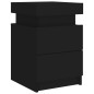 vidaXL Nachttische mit LED-Leuchten 2 Stk. Schwarz 35x39x55 cm vidaXL Nachttische mit LED-Leuchten 2 Stk. Schwarz 35x39x55 cm