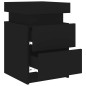 vidaXL Nachttische mit LED-Leuchten 2 Stk. Schwarz 35x39x55 cm vidaXL Nachttische mit LED-Leuchten 2 Stk. Schwarz 35x39x55 cm
