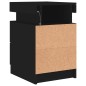 vidaXL Nachttische mit LED-Leuchten 2 Stk. Schwarz 35x39x55 cm vidaXL Nachttische mit LED-Leuchten 2 Stk. Schwarz 35x39x55 cm