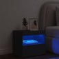 vidaXL Nachttisch mit LED-Leuchten Schwarz 50x40x45 cm vidaXL Nachttisch mit LED-Leuchten Schwarz 50x40x45 cm