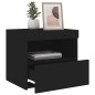 vidaXL Nachttisch mit LED-Leuchten Schwarz 50x40x45 cm vidaXL Nachttisch mit LED-Leuchten Schwarz 50x40x45 cm