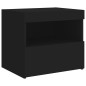 vidaXL Nachttisch mit LED-Leuchten Schwarz 50x40x45 cm vidaXL Nachttisch mit LED-Leuchten Schwarz 50x40x45 cm