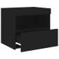 vidaXL Nachttisch mit LED-Leuchten Schwarz 50x40x45 cm vidaXL Nachttisch mit LED-Leuchten Schwarz 50x40x45 cm