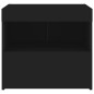 vidaXL Nachttisch mit LED-Leuchten Schwarz 50x40x45 cm vidaXL Nachttisch mit LED-Leuchten Schwarz 50x40x45 cm