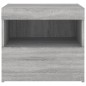 vidaXL Nachttisch mit LED-Leuchten Grau Sonoma 50x40x45 cm vidaXL Nachttisch mit LED-Leuchten Grau Sonoma 50x40x45 cm