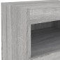 vidaXL Nachttisch mit LED-Leuchten Grau Sonoma 50x40x45 cm vidaXL Nachttisch mit LED-Leuchten Grau Sonoma 50x40x45 cm