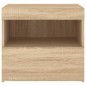 vidaXL Nachttisch mit LED-Leuchten Sonoma-Eiche 50x40x45 cm vidaXL Nachttisch mit LED-Leuchten Sonoma-Eiche 50x40x45 cm