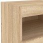 vidaXL Nachttisch mit LED-Leuchten Sonoma-Eiche 50x40x45 cm vidaXL Nachttisch mit LED-Leuchten Sonoma-Eiche 50x40x45 cm
