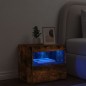 vidaXL Nachttisch mit LED-Leuchten Räuchereiche 50x40x45 cm vidaXL Nachttisch mit LED-Leuchten Räuchereiche 50x40x45 cm