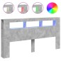 vidaXL LED-Kopfteil Betongrau 200x18,5x103,5 cm Holzwerkstoff vidaXL LED-Kopfteil Betongrau 200x18,5x103,5 cm Holzwerkstoff