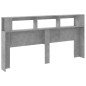 vidaXL LED-Kopfteil Betongrau 200x18,5x103,5 cm Holzwerkstoff vidaXL LED-Kopfteil Betongrau 200x18,5x103,5 cm Holzwerkstoff