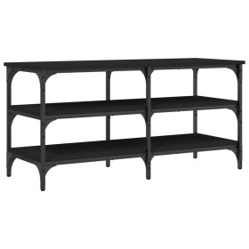 vidaXL Schuhbank Schwarz 100x38,5x49cm Holzwerkstoff