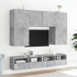 vidaXL TV-Wandschränke 2 Stk. Betongrau 80x30x30 cm Holzwerkstoff vidaXL TV-Wandschränke 2 Stk. Betongrau 80x30x30 cm Holzwerkstoff